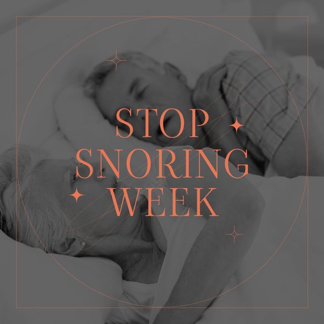 Stop Snoring Week Campaign Featuring Elderly Couple Resting - Download Free Stock Templates Pikwizard.com