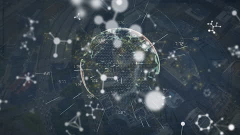 Digital Interface with Molecular Structure over Globe