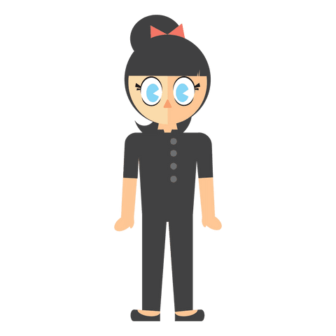 cartoon woman character with simple design on transparent background - Download Free Stock Videos Pikwizard.com