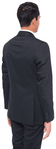 Businessman in Suit Transparent Background Facing Away