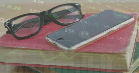 Stock Market Data Overlay on Books and Technology Elements