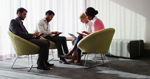 Diverse Business Team Using Digital Technology for Collaboration - Download Free Stock Images Pikwizard.com