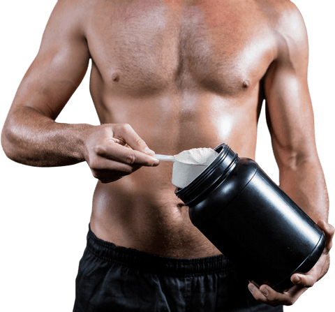 transparent background man holding protein powder supplement - Download Free Stock Videos Pikwizard.com
