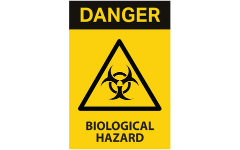 transparent biohazard warning sign on yellow background - Download Free Stock Videos Pikwizard.com