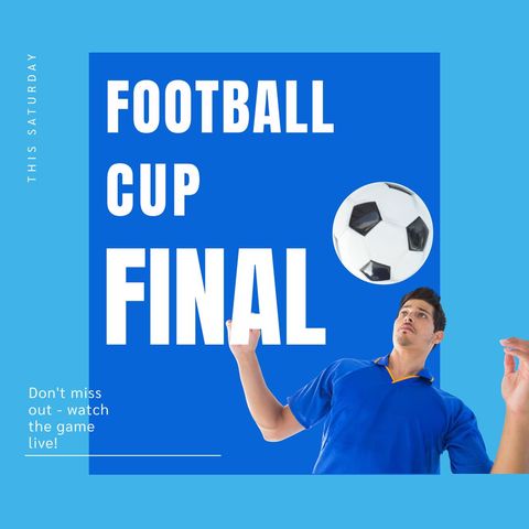 Football Cup Final Promotion with Male Player and Ball - Download Free Stock Templates Pikwizard.com