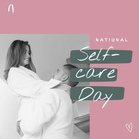 Couple enjoys national self-care day with relaxation rituals