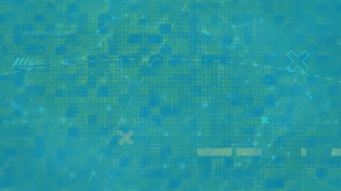 Abstract Digital Data Animation on Blue Background