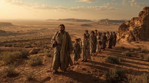 Leading pilgrimage through desert expanse