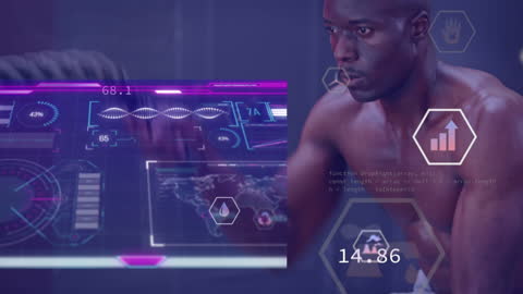 Futuristic Data-Driven Fitness Technology Concept Display