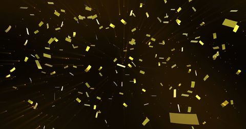 Gold Confetti Falling on Black Background - Download Free Stock Images Pikwizard.com