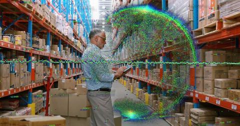 Warehouse Manager Utilizing Technology for Inventory Check