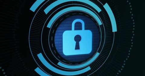 Digital Security Concept with Circular Cryptographic Lock - Download Free Stock Images Pikwizard.com