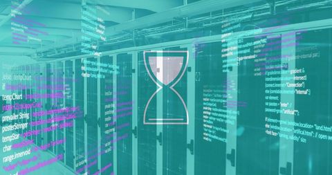 Data Processing and Infrastructure with Digital Overlay - Download Free Stock Images Pikwizard.com