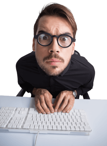 curious professional programmer with transparent background - Download Free Stock Videos Pikwizard.com