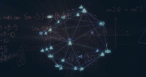 Network Connections and Data Processing over Dark Background - Download Free Stock Images Pikwizard.com