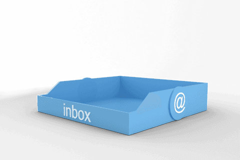 transparent blue inbox box digital illustration concept - Download Free Stock Videos Pikwizard.com