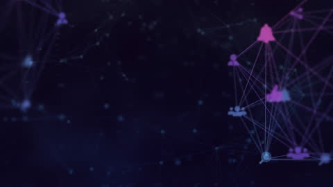 Digital Network Connections on Abstract Globe