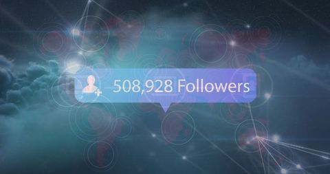 Social Media Growth with Increasing Followers Count Display