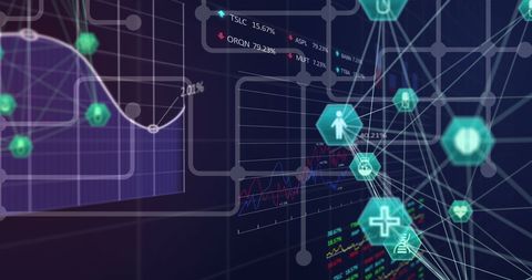 Global Data Connections with Financial Insights - Download Free Stock Images Pikwizard.com