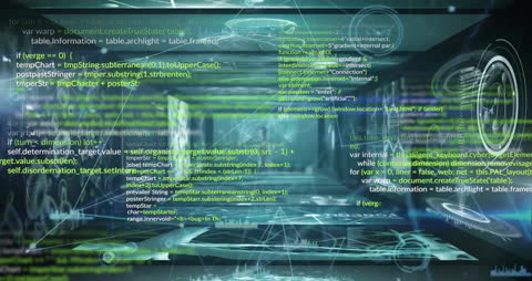 Digital Data Processing with Network Connections Animation