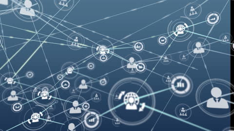 Digital Networking Concept with Communication Icons