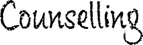 This graphic features elegant black text displaying 'Counselling' in a modern font with a clear background. It is suitable for use in promotional materials for mental health services, educational literature about therapy, online mental health awareness campaigns, or supportive community engagements.