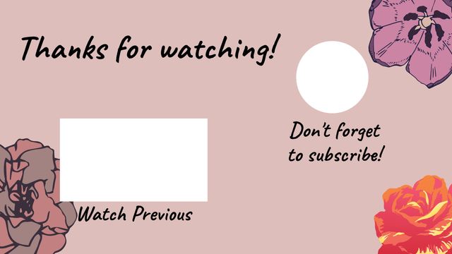 Floral YouTube Outro Template with Subscribe Reminder - Download Free Stock Templates Pikwizard.com