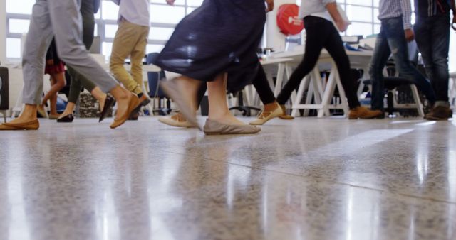 Group of Professionals Walking in Modern Office - Download Free Stock Images Pikwizard.com