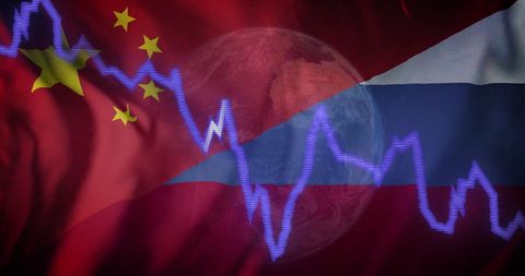 International Market Trends over China and Russia Background