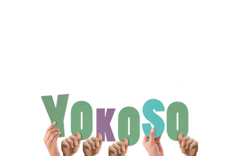 Welcoming Colors: Hands Holding 'Yokoso' Letters Transparent Design - Download Free Stock Videos Pikwizard.com