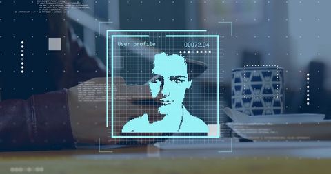 Biometric Data Processing Interface on Digital Screen - Download Free Stock Images Pikwizard.com