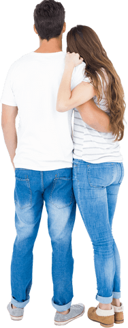 rear view of couple hugging with transparent background - Download Free Stock Videos Pikwizard.com