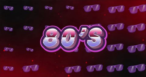 Retro 80's pop art design with vibrant colors