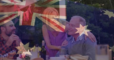 Family Gathering at Backyard Barbecue Party