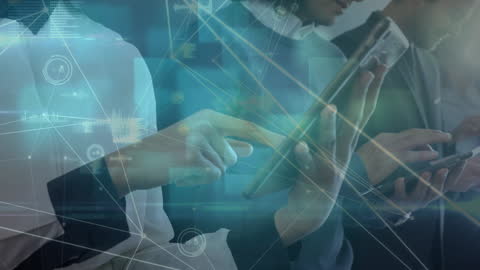 Digital Transformation with Business Professionals Analyzing Data