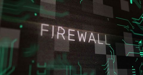 Digital Firewall Protection in High-Tech Circuit Environment - Download Free Stock Images Pikwizard.com