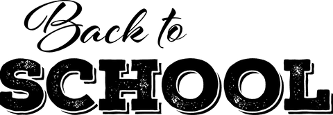 Transparent back to school calligraphy design black