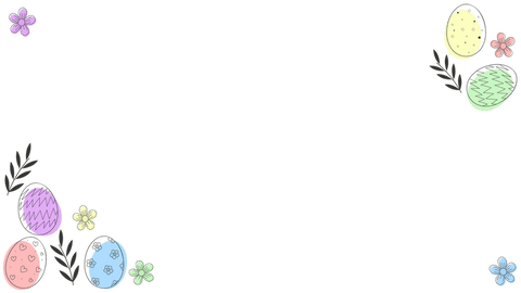 Transparent Easter Egg Border with Pastel Florals - Download Free Stock Videos Pikwizard.com