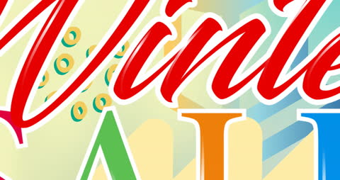 Vibrant Winter Sale Banner with Abstract Design Elements