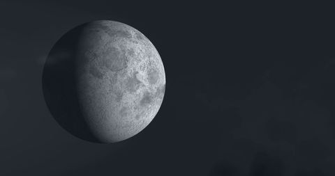 Detailed View of Moon's Craters in Dark Night Sky - Download Free Stock Images Pikwizard.com