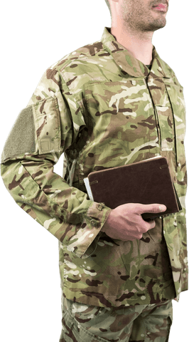Soldier Holding a Book Standing in Uniform on Transparent Background - Download Free Stock Videos Pikwizard.com