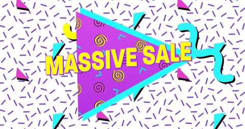 Bold Retro Eighties Style Massive Sale Announcement