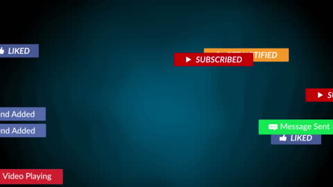 Floating Social Media Icons on Blue Background Animation