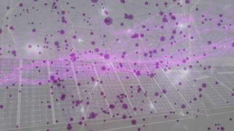 Digital Network Visualization Over Solar Panels