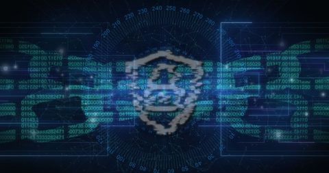 Abstract Cyber Security Network with Digital Lock Symbol - Download Free Stock Images Pikwizard.com