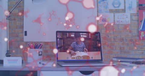 Digital Learning with Virus Molecule Overlay