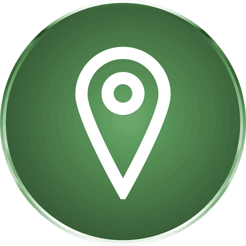 transparent green circle with white map pin icon for navigation - Download Free Stock Videos Pikwizard.com