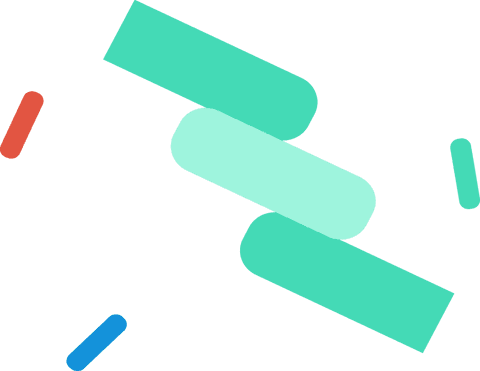 Abstract multicolor geometric bars on transparent background