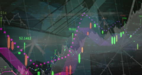 Animated Financial Data Overlaying Architectural Structure