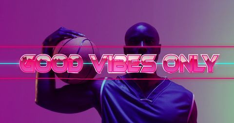 Good Vibes Only Neon Basketball Theme - Download Free Stock Images Pikwizard.com